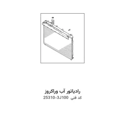 رادیاتور آب وراکروز با کد فنی 25310-3J100